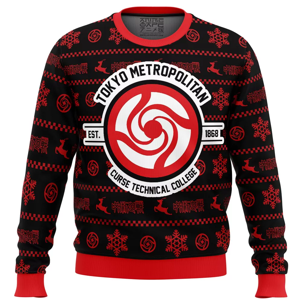 Tokyo Metropolitan Jujutsu Kaisen Christmas Holiday 3d ugly sweatshirt