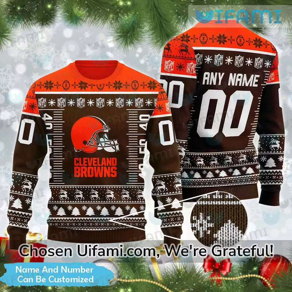 Ugly Christmas Cleveland Browns Grateful Dead Gift For Cleveland Browns Fans 3d ugly sweatshirt